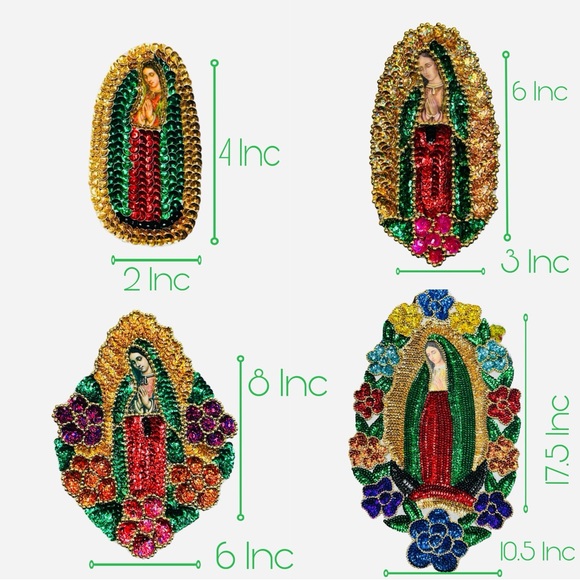 Lady of Guadalupe Sequined Patch - Picture 2 of 10